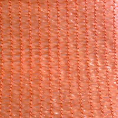 Фасадная строительная сетка 80 г/м2 оранжевого цвета плетение плотное