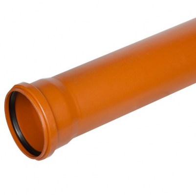 Труба для наружной канализации ПВХ 160 мм (рыжая)